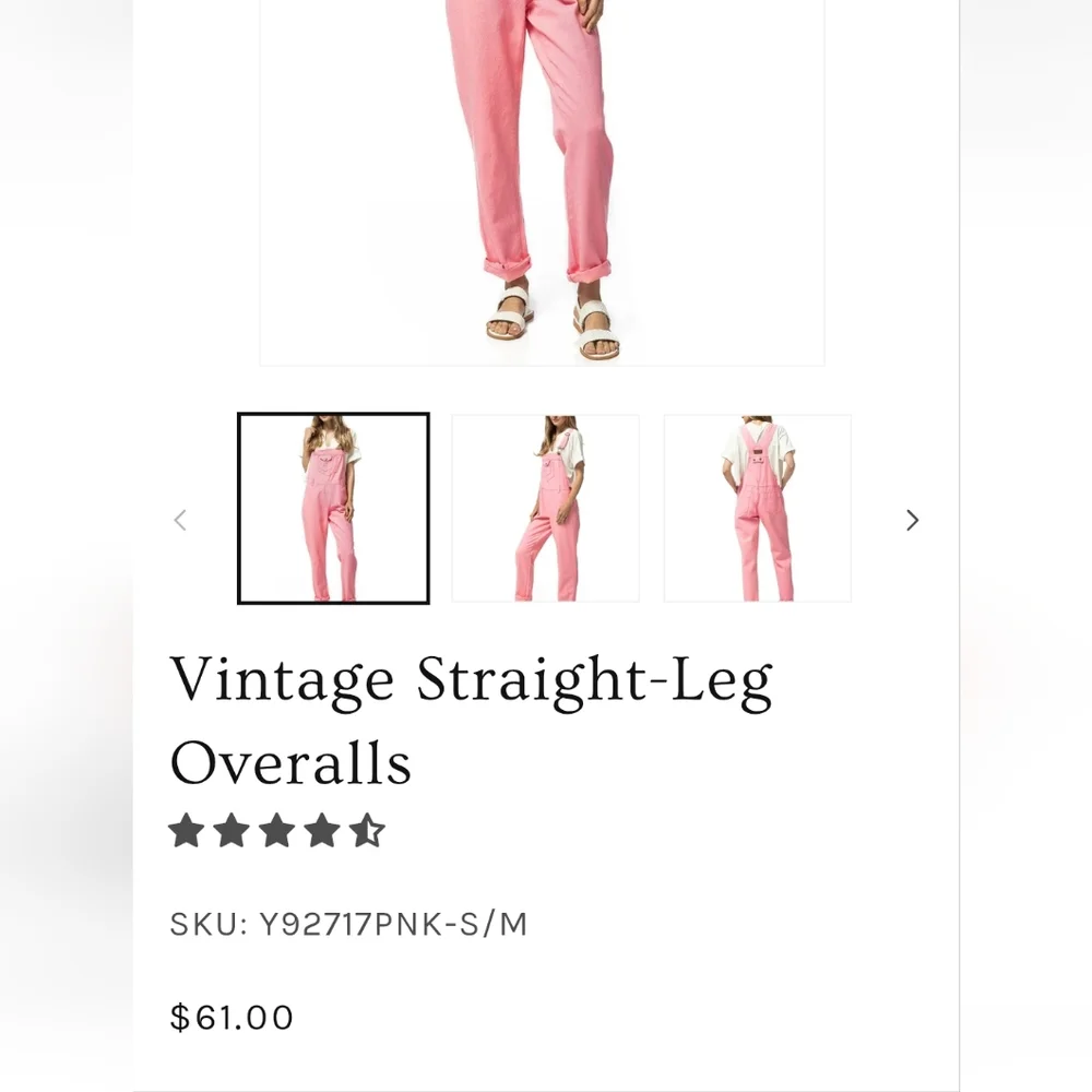 Coral Women's Denim Overalls - Picture 2 of 5